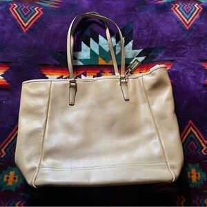 Coach Cream Tote Bag